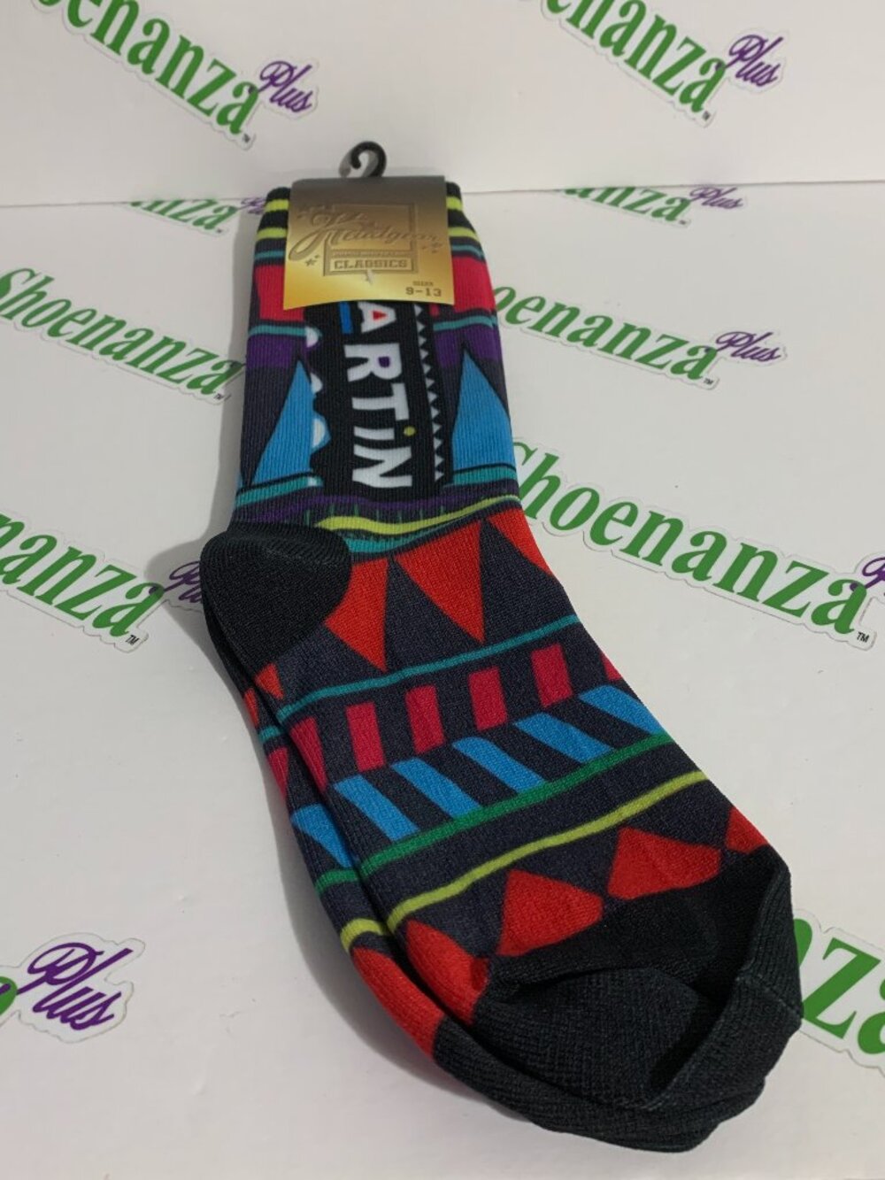 Headgear Classics Socks Martin Lawrence Tribal Crew Black Red Mens Size 9 - 13